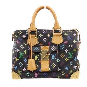 320. Louis Vuitton Black Murakami Speedy 30